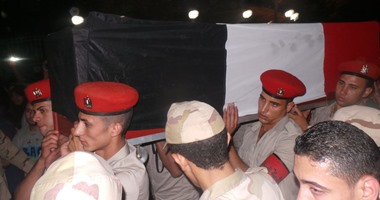 بدء مراسم تشييع جثمان الرائد هشام عبد العال بالشرقية شهيد تفجير سيناء  