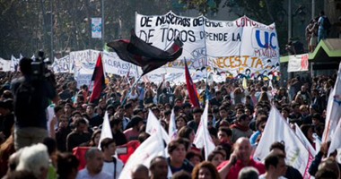بالصور.. مظاهرات احتجاجية فى تشيلى قبل انطلاق كوبا أميركا |اليوم السابع