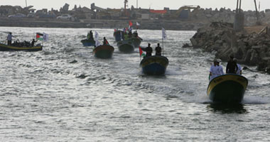أسطول الحرية الذى يقل ناشطين ومساعدات إلى قطاع غزة